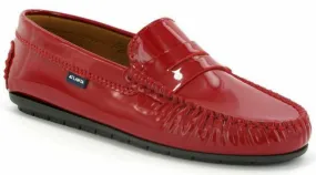 Altanta Mocassin Red Patent Leather Penny Loafer