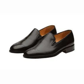 Black Classic Medallion Loafers
