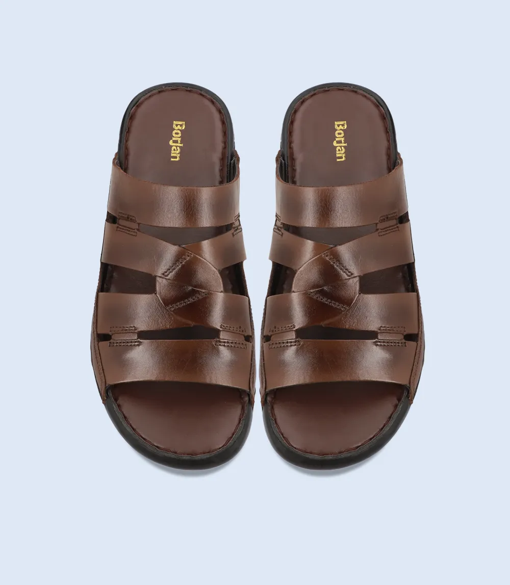 BM5989-BROWN-Men Slipper
