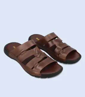 BM5989-BROWN-Men Slipper