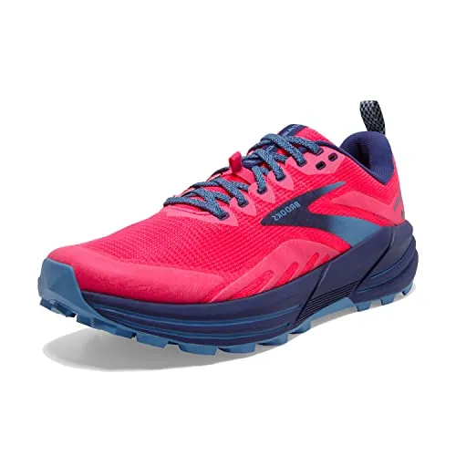 Brooks Cascadia 16 Women's Trail Running Shoes, Pink/Flambe/Cobalt