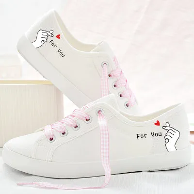 Cat Printing Women Casual Canvas Sneaker Shoes