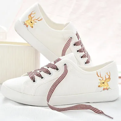 Cat Printing Women Casual Canvas Sneaker Shoes