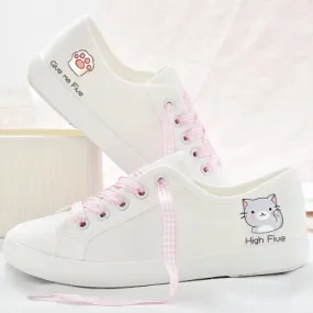 Cat Printing Women Casual Canvas Sneaker Shoes