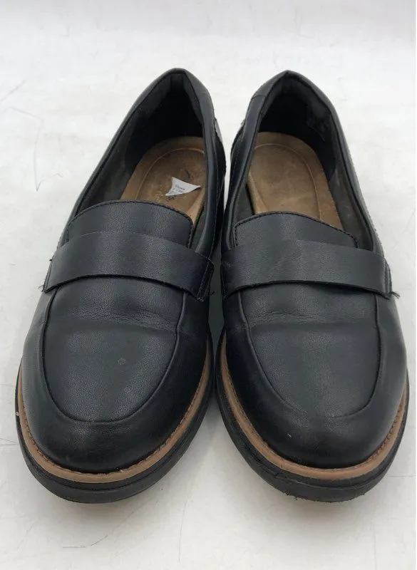 Clarks Women's Black Sharon Gracie Penny Slip-On Loafers - Size 9M