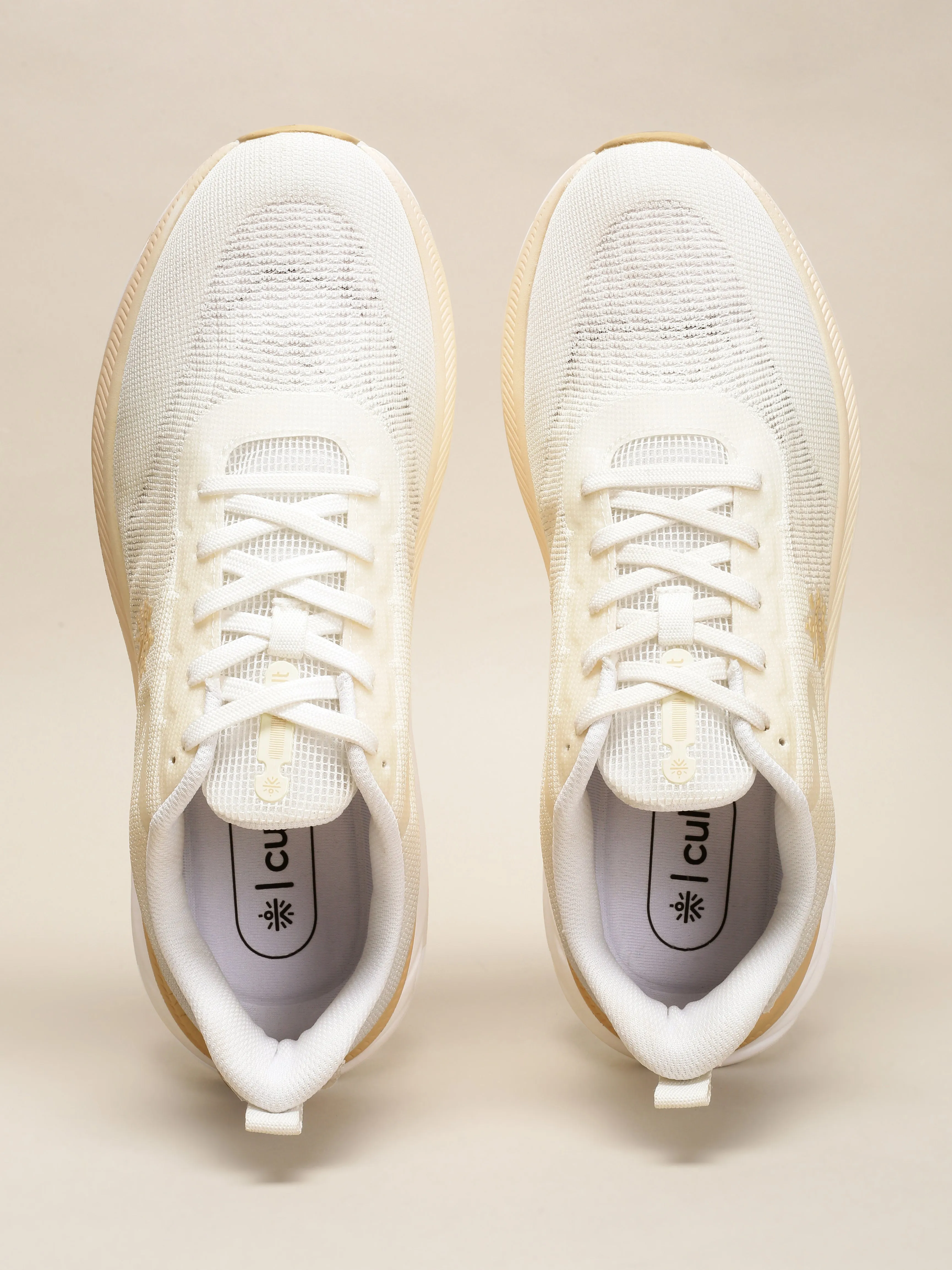 Cult Unisex Nebula Running Shoes - Beige