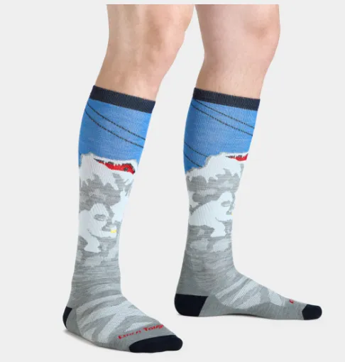 Darn Tough Men's Heady Yeti Over-the-Calf Midweight Ski & Snowboard Sock 2025