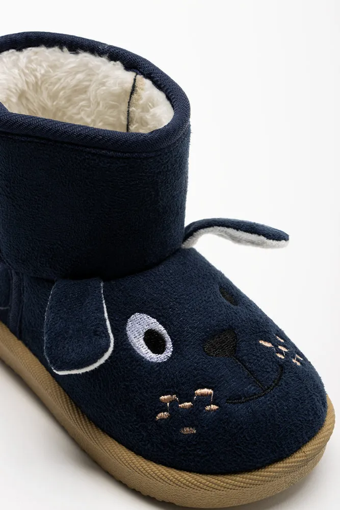 Dog Slippers Navy