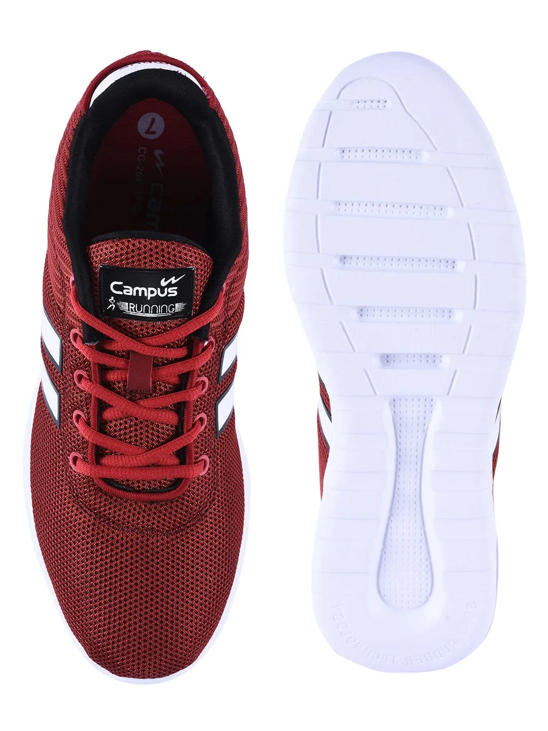 FIO Burgundy Men's Running Shoes