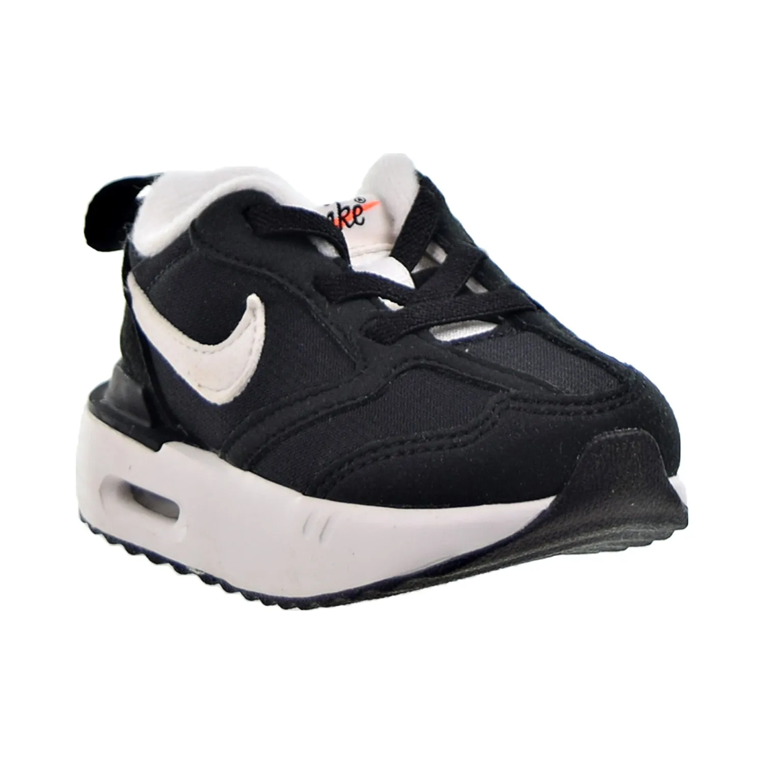 Nike Air Max Dawn (TD) Toddler's Shoes Black-Metallic Silver-Total Orange