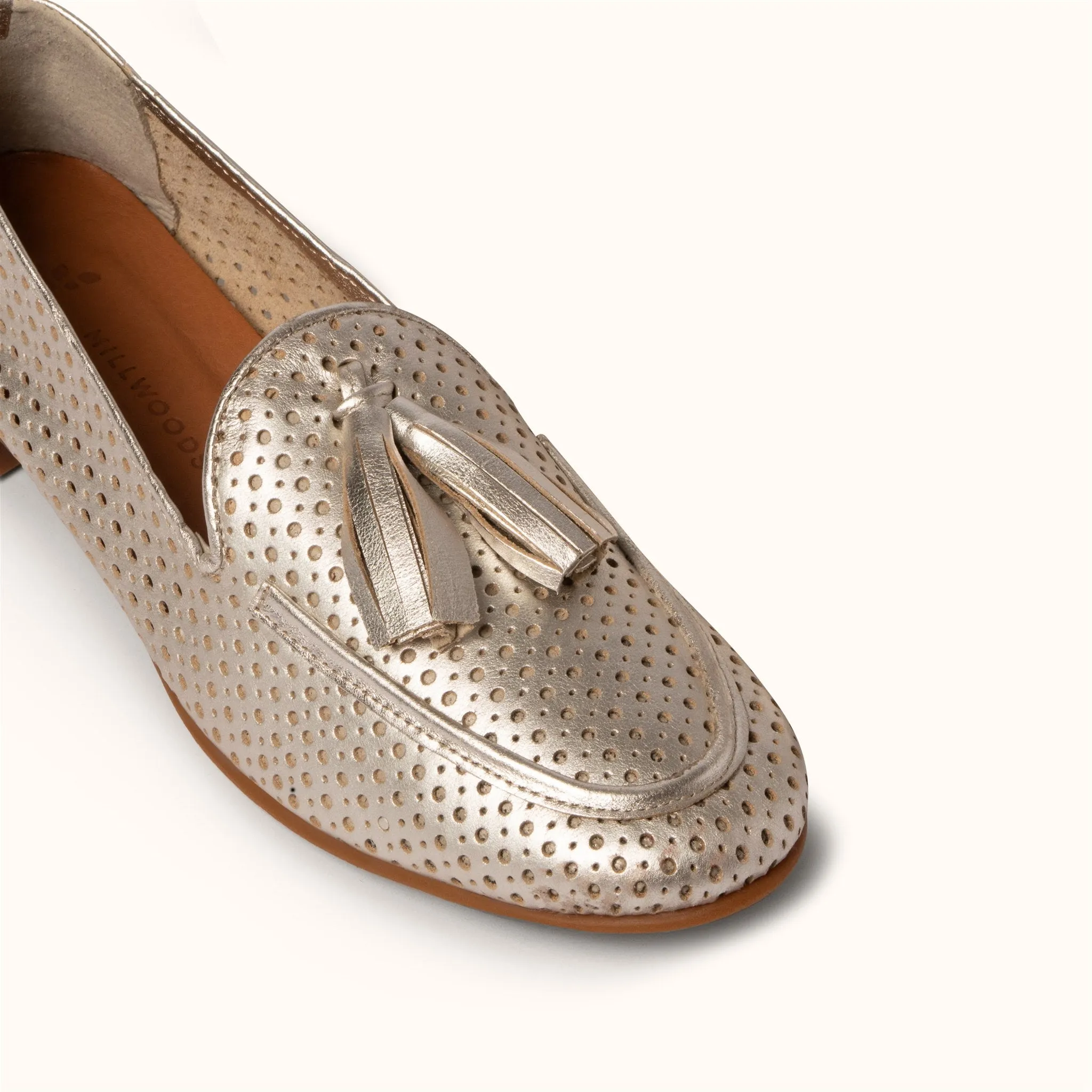 Perforated Loafer - Silver