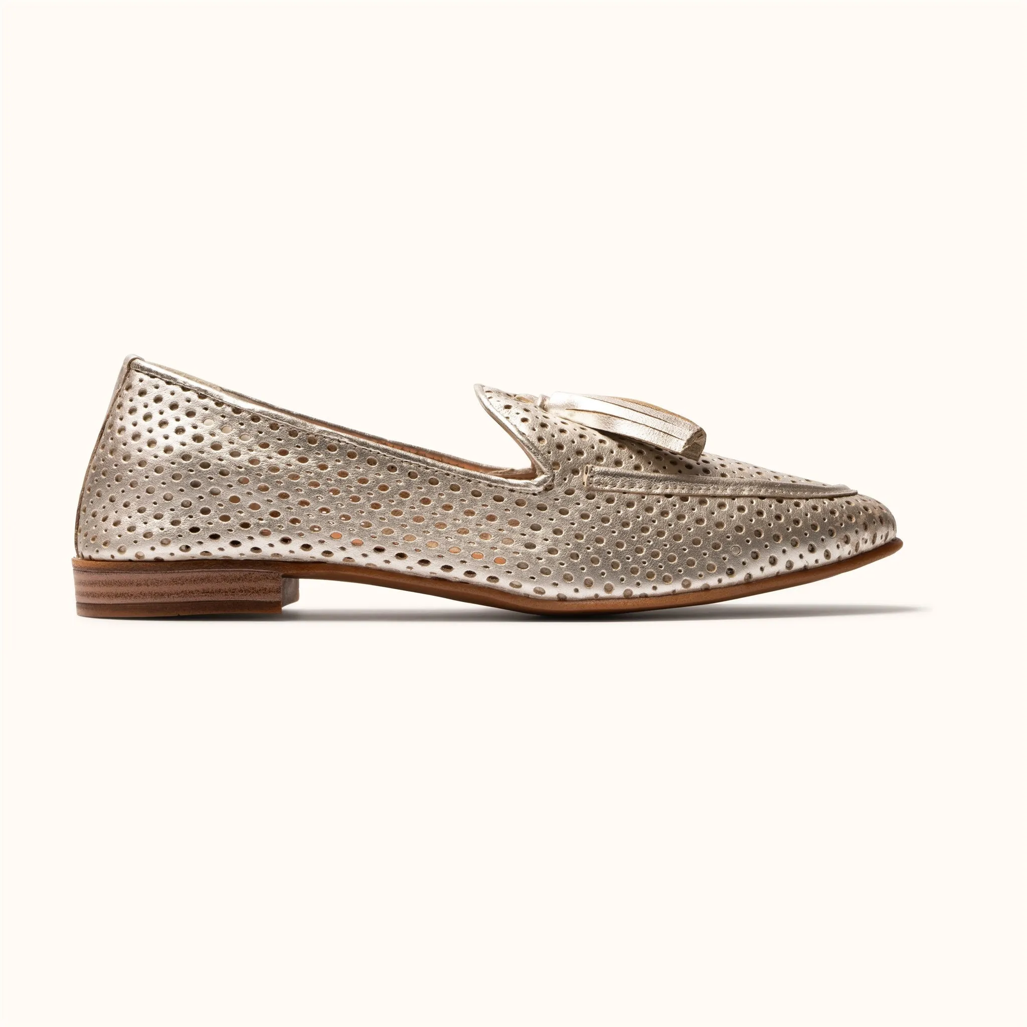 Perforated Loafer - Silver