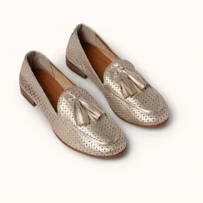 Perforated Loafer - Silver