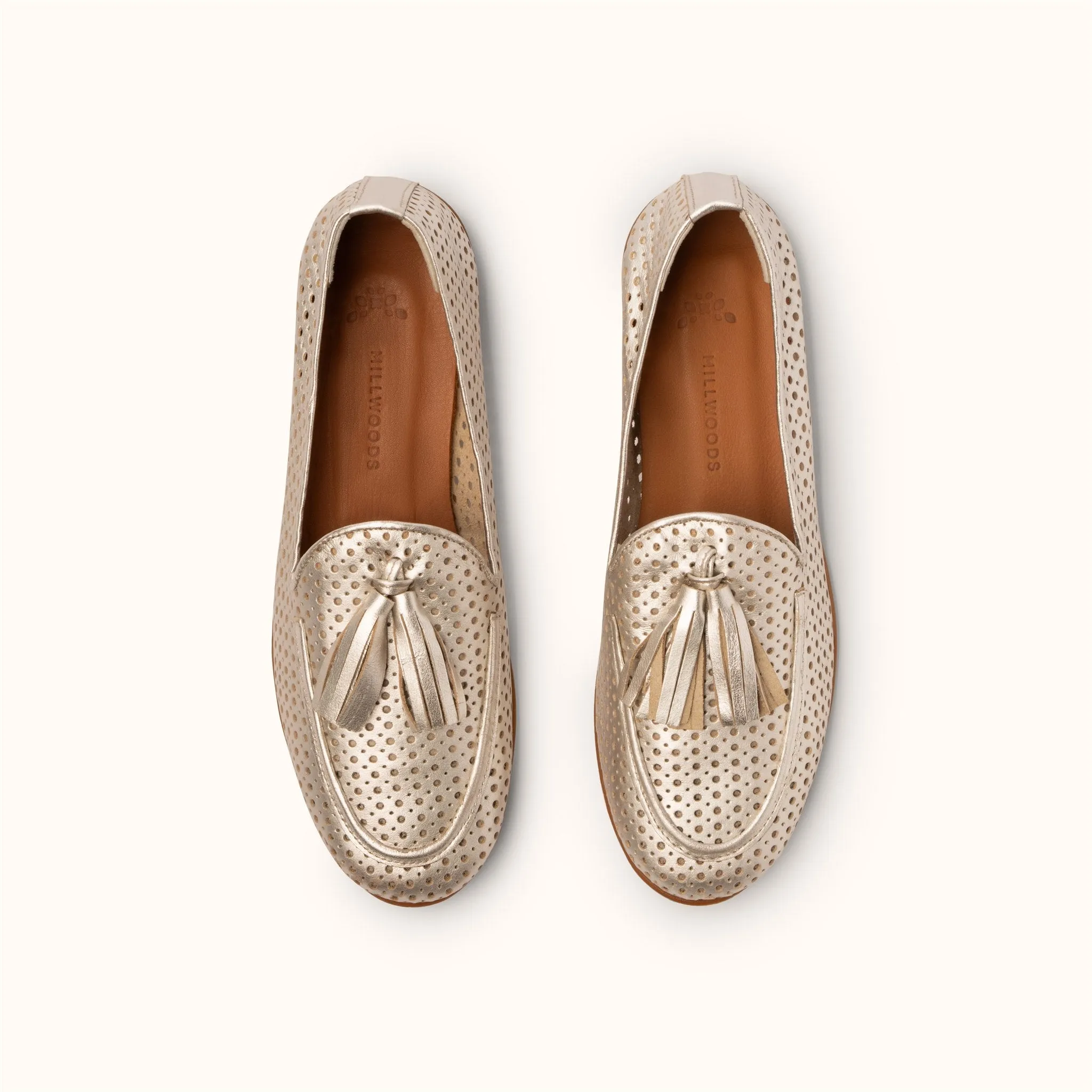 Perforated Loafer - Silver