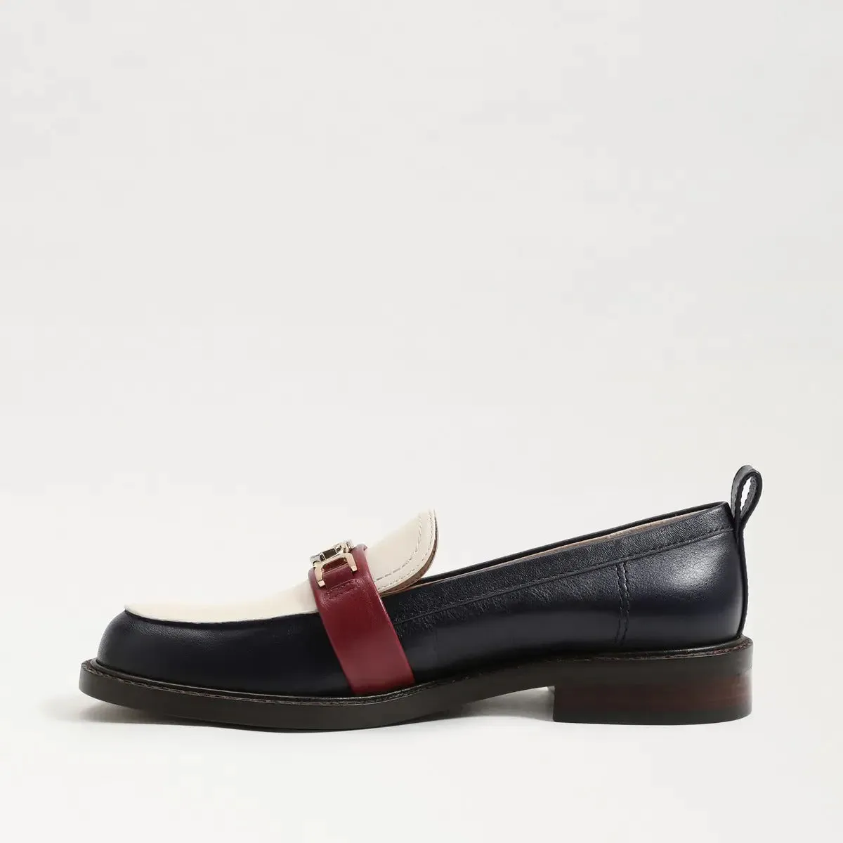 Sam Edelman Christy Baltic Navy Almond Toe Slip On Fashion Leather Dress Loafers