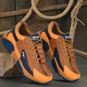 Thick Base Casual Sneakers for Men Brown Color (Hammer)