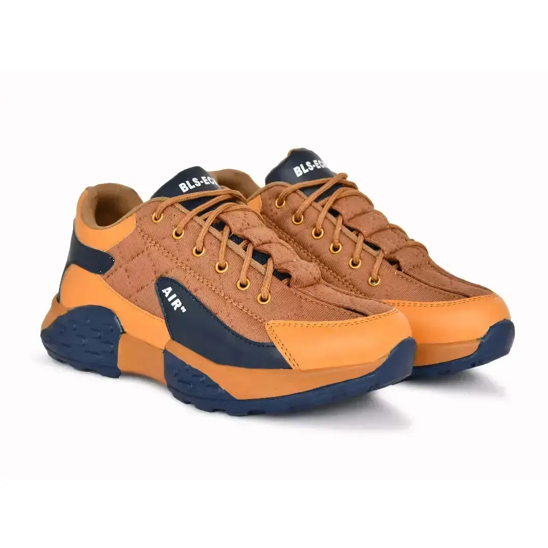 Thick Base Casual Sneakers for Men Brown Color (Hammer)