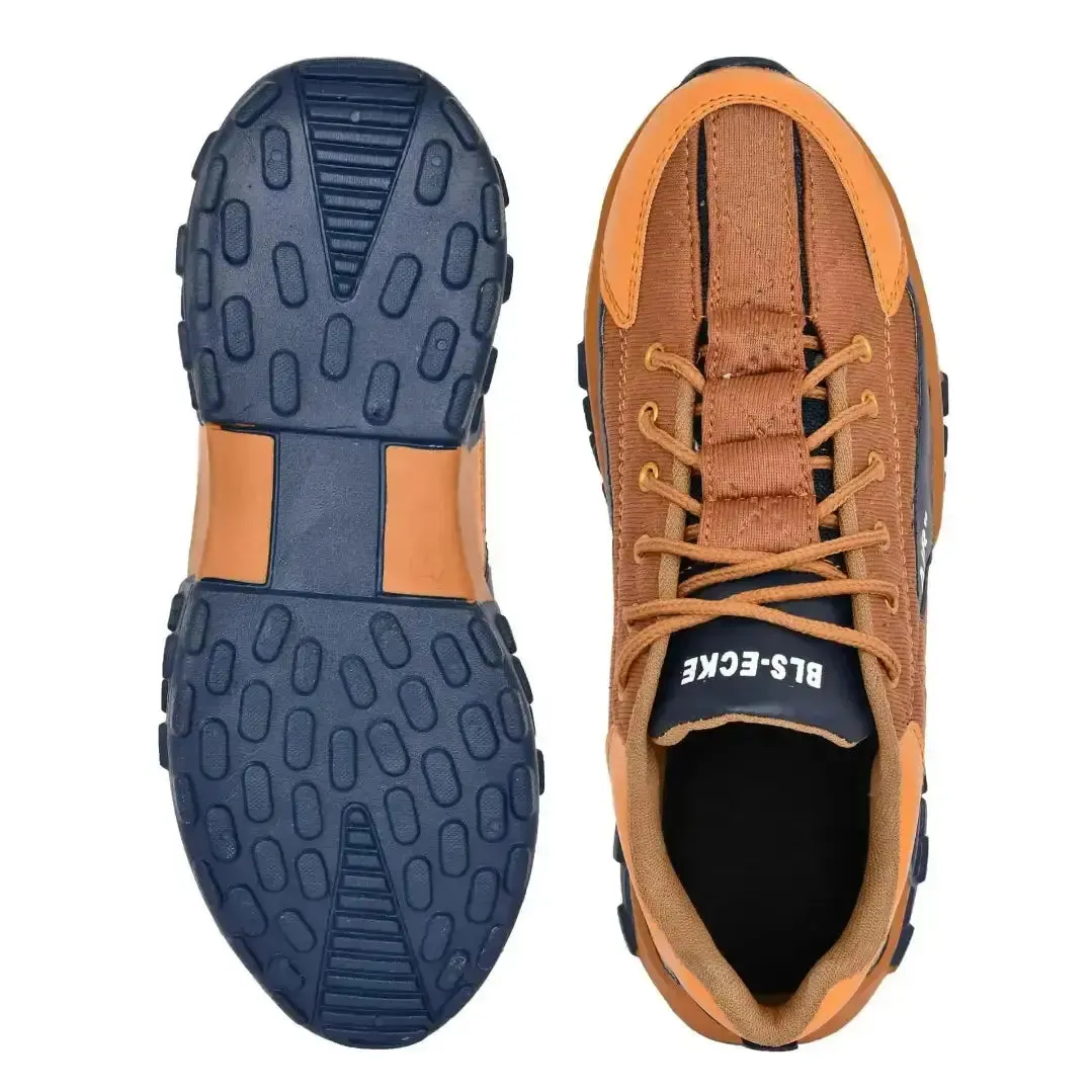 Thick Base Casual Sneakers for Men Brown Color (Hammer)