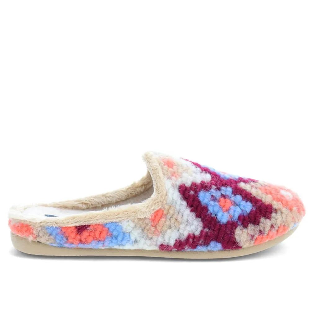 Warm-Lined Knitted Mule Slippers - KOY40009 / 325 998