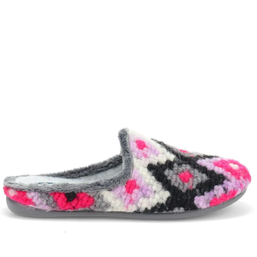 Warm-Lined Knitted Mule Slippers - KOY40009 / 325 998