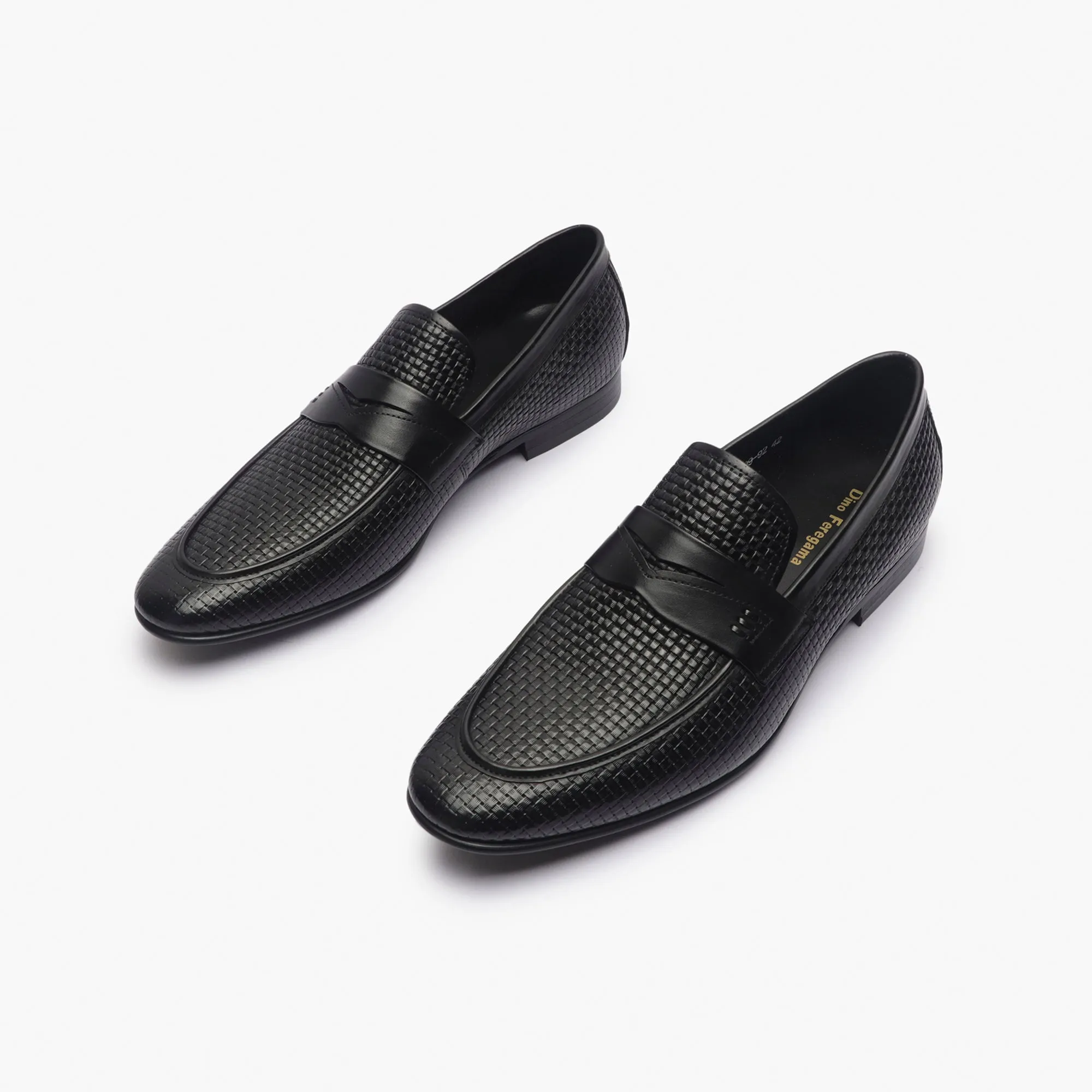 Weave Textured Penny Slip Ons
