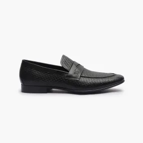 Weave Textured Penny Slip Ons
