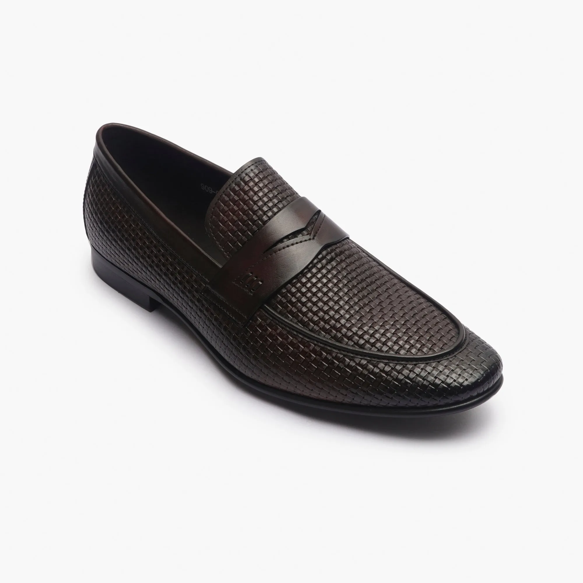 Weave Textured Penny Slip Ons