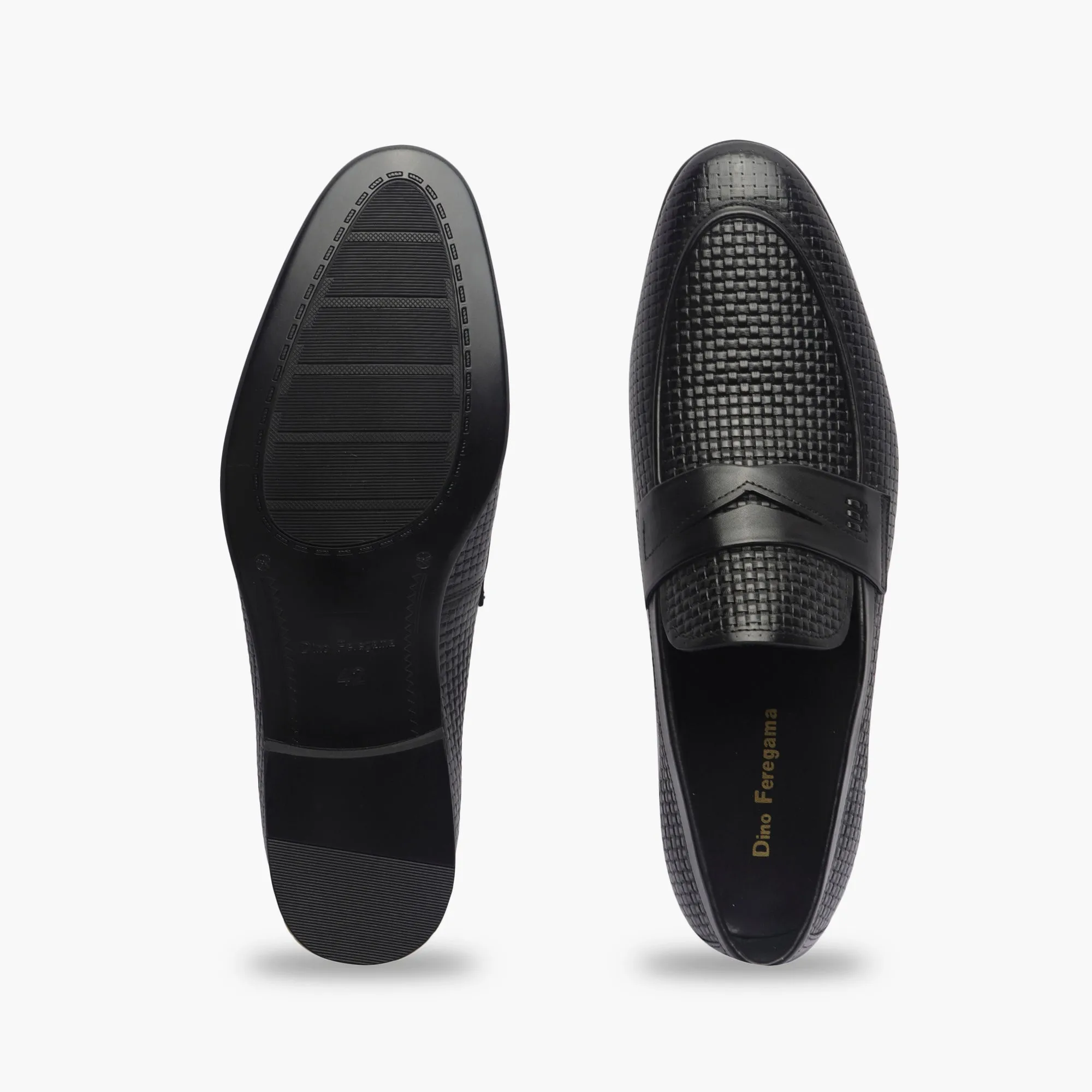 Weave Textured Penny Slip Ons