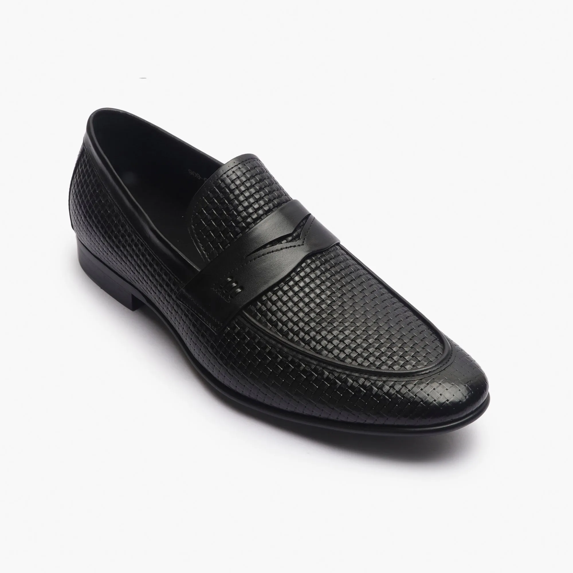 Weave Textured Penny Slip Ons